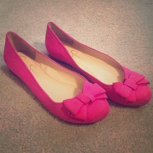 Pink flats